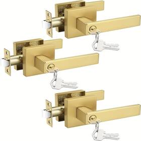 Gobrico B0cd7bts65 Keyed Alike Entry Door Handle Gold Handles Heavy Duty Entrance