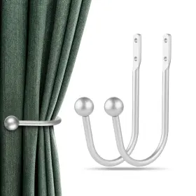 Gobutend 757611950926 Curtain Holdbacks 2pcs Curtains Holder Wall Mounted Drapery Tiebacks Retro W