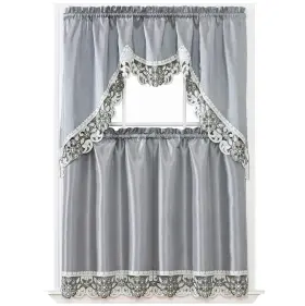Gohd Golden Ocean Home Decor 904588170145 Dreamland Kitchen Curtain Set/swag Valance And Tier Set. Nice Matching Col