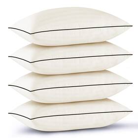 Gohome Bp4-002-be Pillows Queen Size Set Of 4 - Bed For Sleeping Pack Cooling