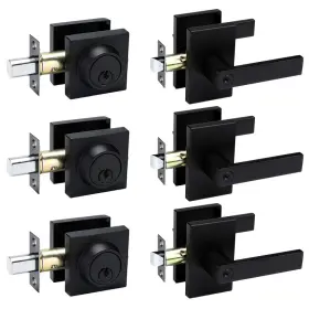 B0cqlyrx7d Goldenwarm Black Exterior Door Lock Set Front Deadbolt Square