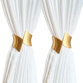 Ct-002 Goohosi 2 Pack Decorative Gold Metal Curtain Tie Backs Window Drapery Wire Drawing Sp