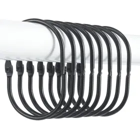 Ty-001 Goowin 24 Pcs Shower Curtain Rings Hooks Oval Snap Ri