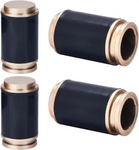 Find-gf0005-78a-us16 Gorgecraft 4pcs Column Curtain Rod Covers Ends Black Plastic