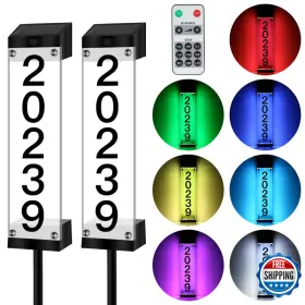 B0fjffh63q Gosunwey Solar House Numbers For Outside Address Signs Yard Stakes