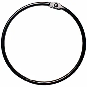 Gotoone 791533056335 Black Shower Curtain Rings Metal Round Hooks Ring 15 Pack 2.75 Inch Diamete