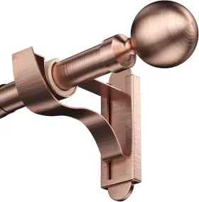 A0603 Goyugore Curtain Rods For Windows 28 To 48 Inch Orb Finial - Antique Copper