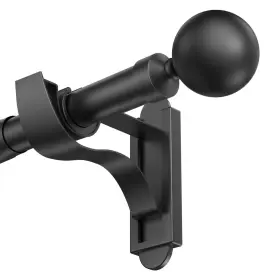 A0605 Goyugore Curtain Rods For Windows 48 To 84 Inch Upgraded Klick Fit Black Rod