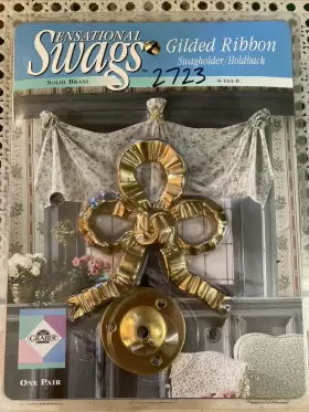 Graber 044294032729 Sensational Swags Solid Brass Gilded Ribbon Swagholder/holdback New