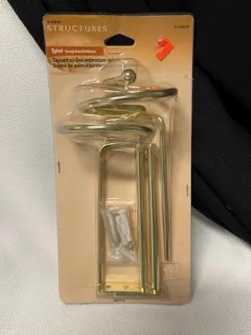 28-1400-80 Graber Swagholder Tieback By Structures Spiral Design Set Of 2 Nip Gold Tone