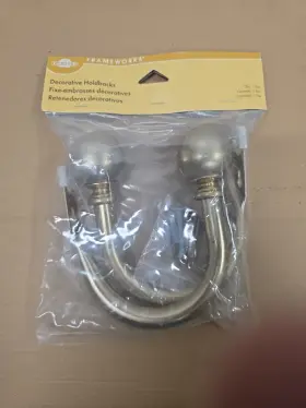 280-3000-59 Graber New Pair Of Frameworks Decorative Ball Holdbacks Sealed