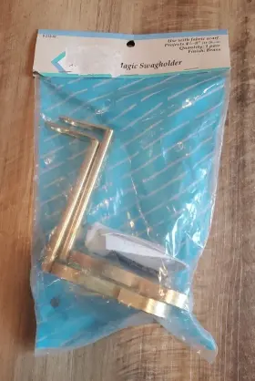 518-2120-81 Graber Magic Swagholder Drapery Curtain Hardware Brass Finish 8-212-81 New