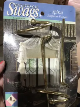 8-140-8 Graber Sensational Swags Spiral Swag-holder Holdback Brass New And Sealed
