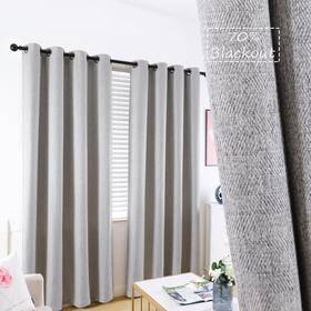 Grali-decor Caglrznblk2-5295c03 Grali-decor Zigzag Textured Gray Curtains Faux Linen Drapes For Living Room/