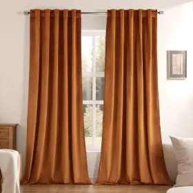 Glhlr2-bt-5284c21 Grali-decor Soft Velvet Blackout Curtains Energy Saving Privacy Vertical Sha