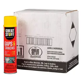 157911 Great Stuff Gaps And Cracks Insulating Foam Sealant 20 Oz. Straw Cream 12 Pack