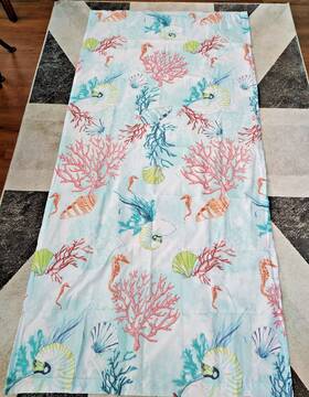 Greenland Home Fashions Gl-1804bwp Barefoot Bungalow Sarasota Curtain Panel Pair 84 Inch Multicolor Coastal Beach
