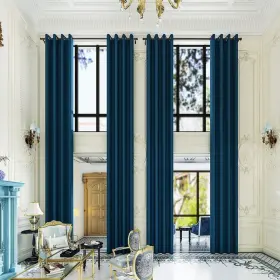 Navy-52216 Grichril Extra Long Blackout Curtains - 2 Story High Living Room Drapes Tall Curta Inch