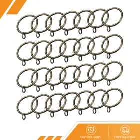 Gryfton 686130910831 28pcs Curtain Rod Rings 1.5 Inch Green Brass