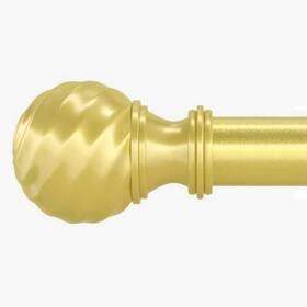 Gtj 34-126 Gold Curtain Rods For Windows 66 To 120 1 Inch Adjustable Heavy Duty Decorati