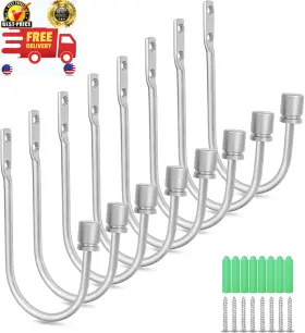 Holdbacks-8p Gudui 8 Pack Curtain Holdbacks Hooks For Drapes Wall Mounted Holders