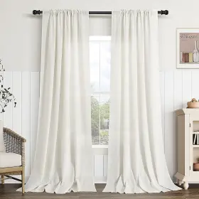 Gkymrp5290ms Guken Natural Linen Curtains 90 Inch Length For Living Room Bedroom 2 Panels