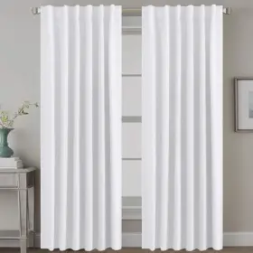 Part-p2hvbsolidbt-5296c40-new H.versailtex White Curtains Thermal Insulated Window Treatment Panels Room Da