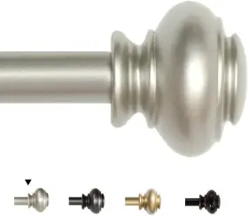 Single-701-b H.versailtex Window Curtain Rods For Windows 28 To Inch -48 Nickel
