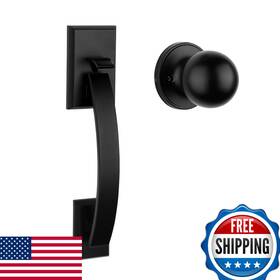 Haidms B0ch34y2sd Front Door Handle Black Exterior Entry And
