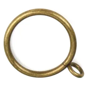 Hanitronic 318747582608 1 1/2-inch Antique Brass Curtain Rings With Eyelets For Rods Set Of