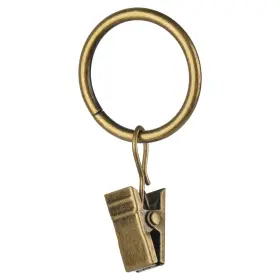 Hanitronic 318747582615 30 Pcs 1-inch Antique Brass Clips Curtain Hooks For Rod This Small D