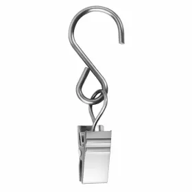 Hanitronic 318747582639 40 Pcs Stainless Steel S Hooks And Curtain Clips For Hanging Outdoor Party Li
