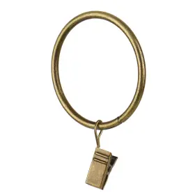 Hanitronic 318747582745 30 Pcs Antique Brass Clips Curtain Hooks For Rod 2-inch Inner Diameter
