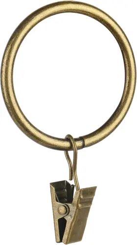 Hanitronic 711181461299 30 Pcs Antique Brass Clips Curtain Hooks For Rod This Drapery R