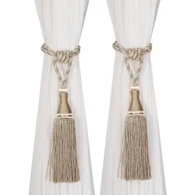 Hedonghexi 616612779816 2 Pack Large Tassel Curtain Tiebacks Luxury Rope Tie Backs Home Decor