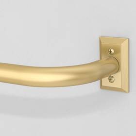Hei Dear Gold-18-45 Gold Curtain Rods Heavy Duty Wrap Around Rod For 28-48ftft