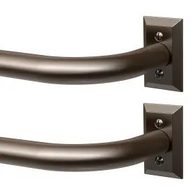 Hei Dear Hd07-2pack-br-18-45--1inch Bronze Curtain Rods 2 Pack Heavy Duty Wrap Around Rod For Windows 28