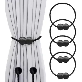 Win-magic-5yuan Hekmaden 4pack Magnetic Curtain Holdbacks - Strong Grip No Tools Needed For Bedroom