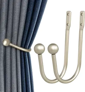 Hemour 445007150144 Curtain Holdback 2 Pcs Wall Mounted Drapery Tiebacks With Screws Heavy Duty Me
