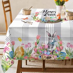 Hexagram Tablecloth-easter-60x120 Easter Tablecloth 60 X 120 Inch Table Cloth Rectangle Bunny