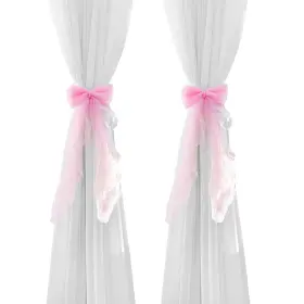 Hggzeg 714583771232 2 Pcs Bowknot Curtain Tiebacks Sweet Lace Holdbacks Buckles For Home Decorative