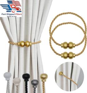 Hiastra 744110753301 2 Pack Magnetic Curtain Tiebacks Modern Handmade Rope Tie Backs Decorati