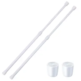 Hillhome 659252807181 2 Pack Small Tension Rods 26 In To 39 Curtain Window Extendable