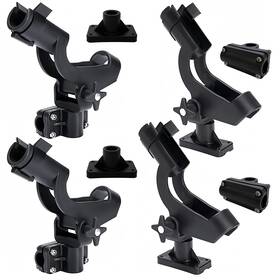 Hiumi 339118208109 Adjustable Rotatable Plastic Fishing Rod 3 Mount Rack Holder Bracket Bo