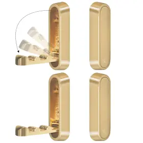 K616 Hncsgjmy 4pcs Foldable Gold Wall Hooks Heavy Duty Zinc Alloy Folding Fold