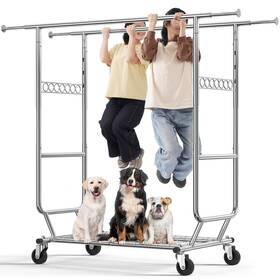 Hokeeper Cr-d002 Clothes Rack Heavy Duty Clothing Load 650 Lbs Collapsible Garme