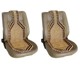B0cyphg2y3 Homdsim 2x Natural Wood Beaded Auto Car Seat Bead Cover Front ... Fast Ship