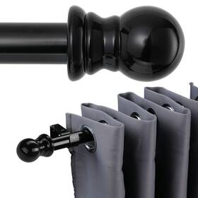 Home Composer B09bdvzhfy Ca Curtain Rod 30 Inch - 48 Black Rods For Windows 1 Diameter Decorative