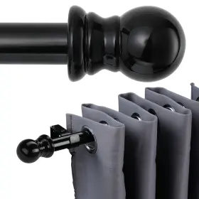 B09bdvzhfy Home Composer Ca Curtain Rod 30 Inch - 48 Black Rods For Windows 1 Diameter Decorative