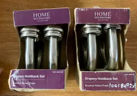 Ev0005 Home Decorators Collection Drapery Holdbacks Set Pair Brushed Nickel Finish 1001 809 235
